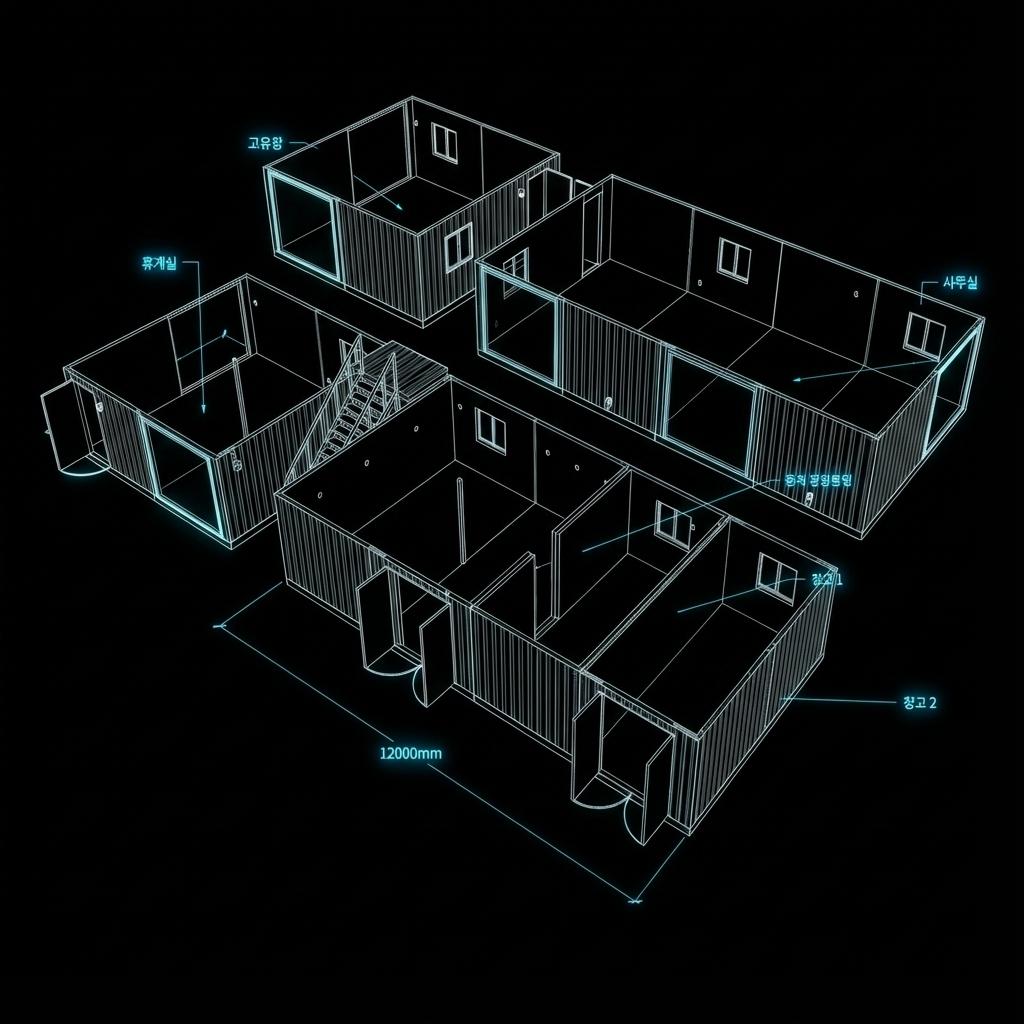 혁신적인 복층 컨테이너 하우스